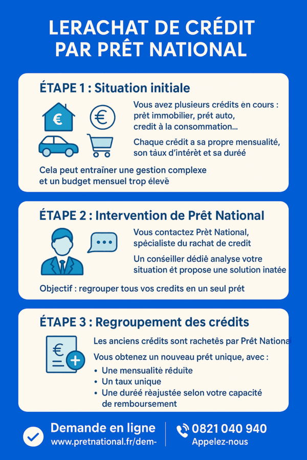 Rachat de crédit, comment fonctionne le rachat crédit par Prêt National ?